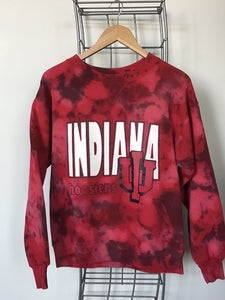 UPCYCLED VINTAGE INDIANA UNIVERSITY CREW NECK SWEATSHIRT - SIZE L