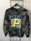 UPCYCLED VINTAGE PURDUE UNIVERSITY CREW NECK SWEATSHIRT - SIZE L